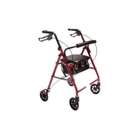 Andadera roja rollator 2025 - Envío Gratuito