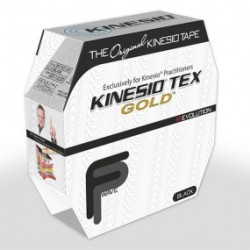 Cinta para correccion muscular kinesio gold 5.08 cm x 31.39 metros negro nano-touch - Envío Gratuito