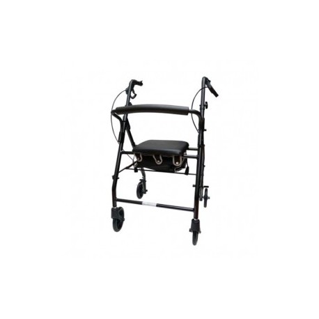 Andadera Rollator de aluminio AJ-N1025BK color negro - Envío Gratuito