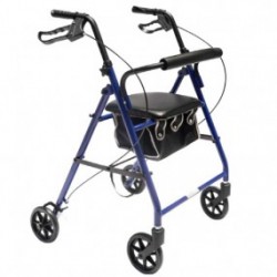 Andadera Rollator de acero AJ-2025BL color azul - Envío Gratuito