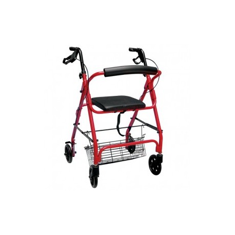 Andadera Rollator color roja con canastilla - Envío Gratuito