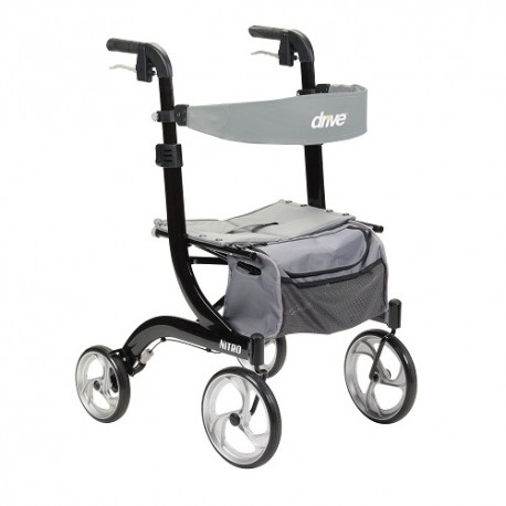 Andadera Rollator Nitro de aluminio con altura ajustable color Negra - Envío Gratuito