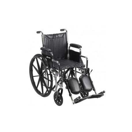 Silla de ruedas deportiva asiento de 20” con brazo desmontable y descansapies - Envío Gratuito