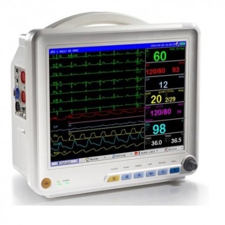 Monitor de signos vitales 12" con capnografia (CO2) 7 parametros - Envío Gratuito