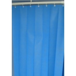 Cortina antibacterial de 241 x 194 alto azul cielo con riel para fijar al techo - Envío Gratuito