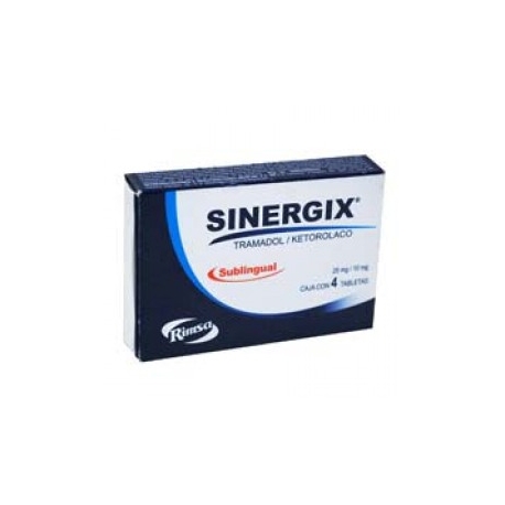 Sinergix 4 Tabletas Sublingual 25 (10mg) - Envío Gratuito