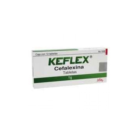 Keflex 12 Tabletas 1g - Envío Gratuito