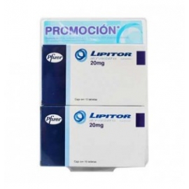 Lipitor 15 Tabletas 20mg (Dúo) - Envío Gratuito