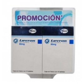 Lipitor 15 Tabletas 80mg (Dúo) - Envío Gratuito