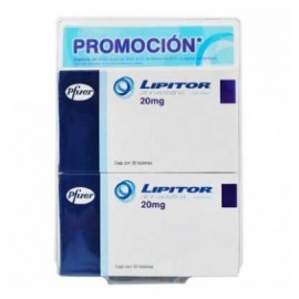 Lipitor 30 Tabletas 20mg (Dúo) - Envío Gratuito