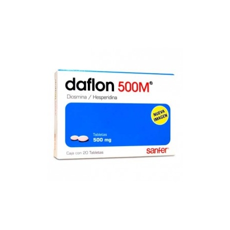 Daflon 500M 20 Tabletas 500mg - Envío Gratuito