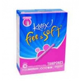 KOTEX FREE TAMPONES 10 REG - Envío Gratuito