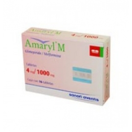 Amaryl M 16 Tabletas 4mg (1000mg) - Envío Gratuito