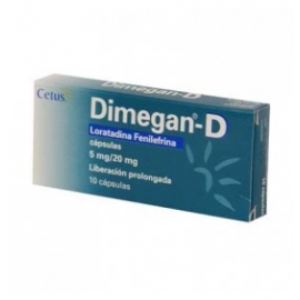 Dimegan D 10 Cápsulas 5mg (20mg - Envío Gratuito