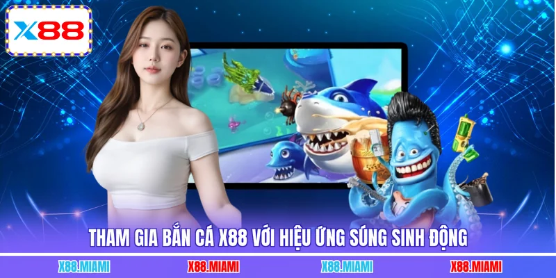 Tham gia bắn cá X88 với hiệu ứng súng sinh động